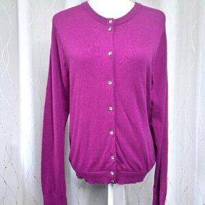 J Crew Purple Long Sleeve Woman's Cardigan Sweater
